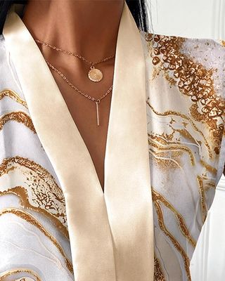 Mode V Collier T-shirt sans manches Top Casual Imprimé V Collier