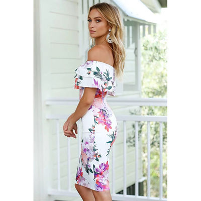 Vêtement à l' épaule unique, imprimé pour femmes, Vêtement à l' épaule unique, slim fit