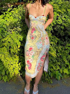 Stylée Longueur du genou Robe serrée Outfit XL Taille V Cou Robe serrée Dernière mode