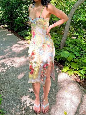 Stylée Longueur du genou Robe serrée Outfit XL Taille V Cou Robe serrée Dernière mode