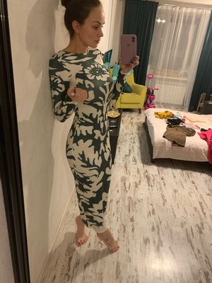 Imprimé Femmes Robes élégantes Sexy Leakback Robe à dos ouvert avec manches Slim Fit