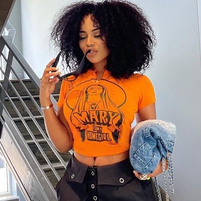 T-shirts à manches courtes, sexy et mince, taille basse, tee-shirt hipster