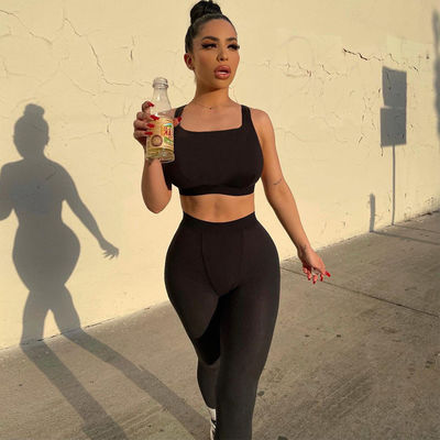 Vêtements de sport sexy sans manches Mode Slim Fit Vêtements de yoga pour femmes