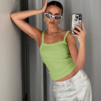 Printemps et été la nouvelle mode sexy gilet à talons minces peut être personnalisé l'impression numérique une variété de motifs