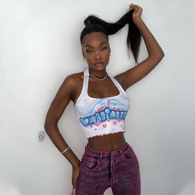 Nouveau gilet à manches en dentelle à bord ondulé pour femmes