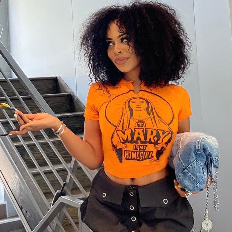 T-shirts à manches courtes, sexy et mince, taille basse, tee-shirt hipster