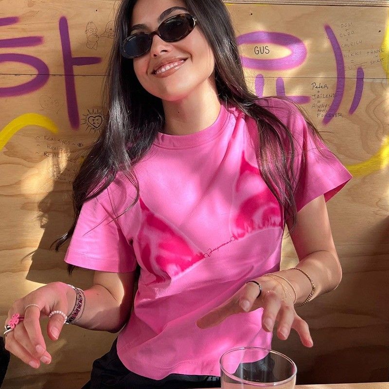 T-shirt décolleté confortable et élégant T-shirt sexy à manches courtes